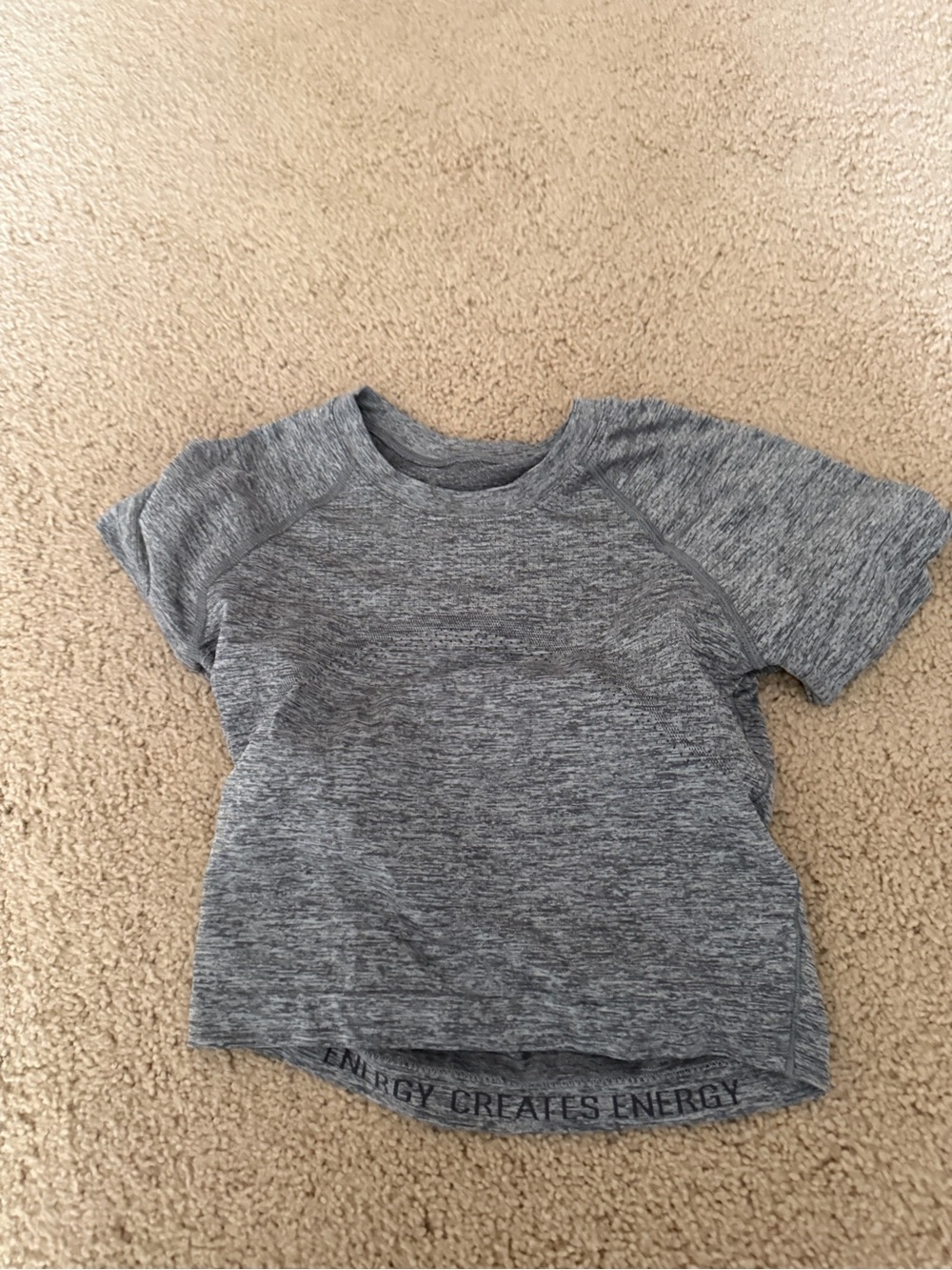 lululemon athletica Heather Gray Cropped Active Tee